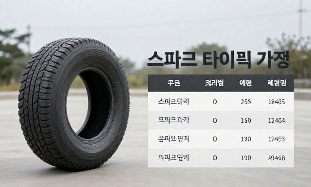 스파크타이어가격 관련 이미지 - 스파크 타이어 가격 비교 및 규격별 예상 비용 총정리